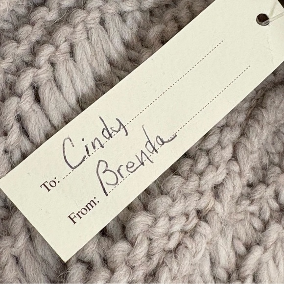 Made Italy Alpaca Wool Blend Chunky Knit Infinity Scarf NEW minimalist neutral - Picture 8 of 11